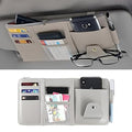 Car Visor Organizer with Zipper with Mesh Pockets