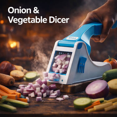 Heavy duty vegetable chopper and cutter for kitchen (random colour)