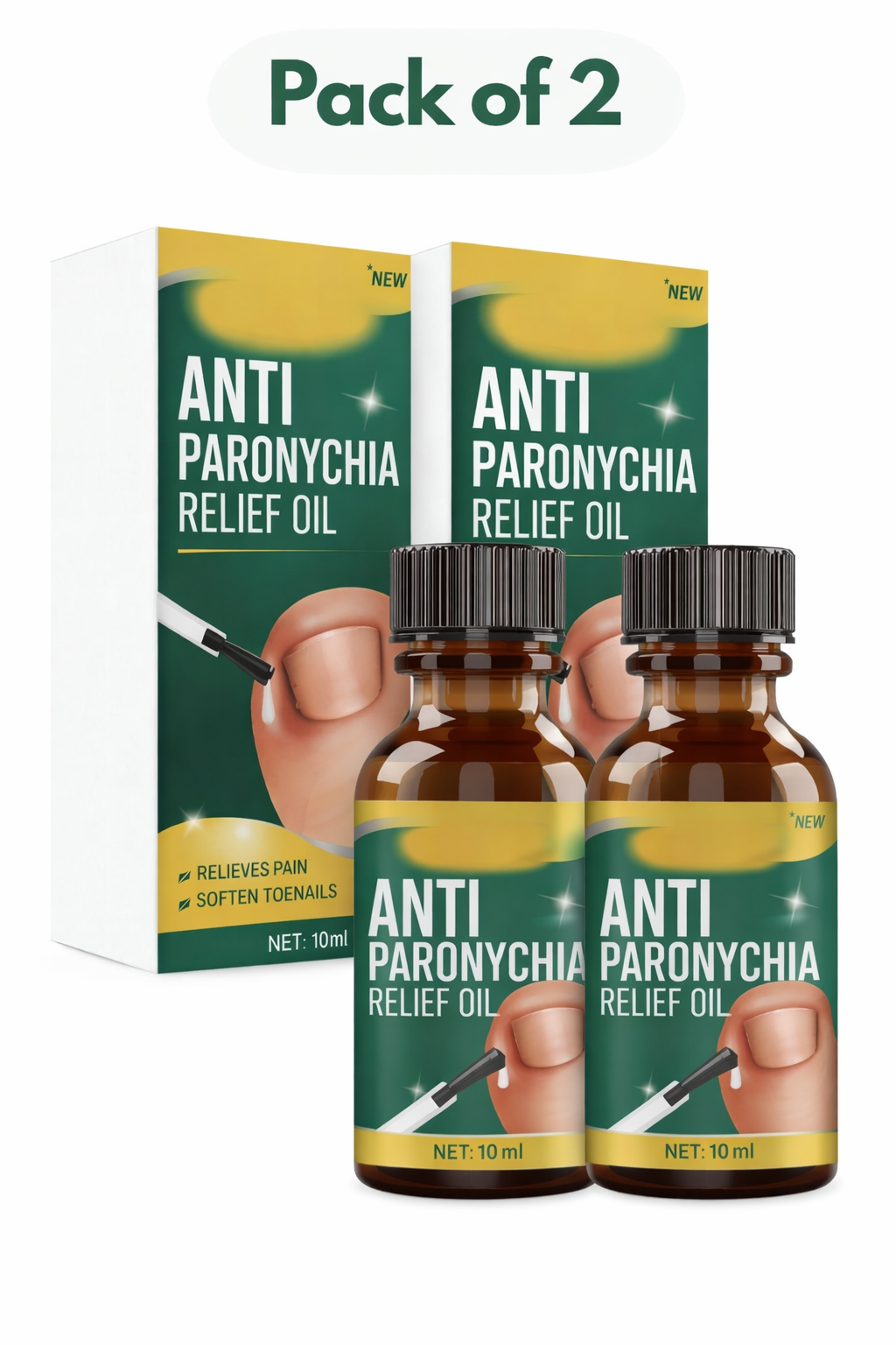 Anti Paronychia Relief Oil, 10mleach pack of 2